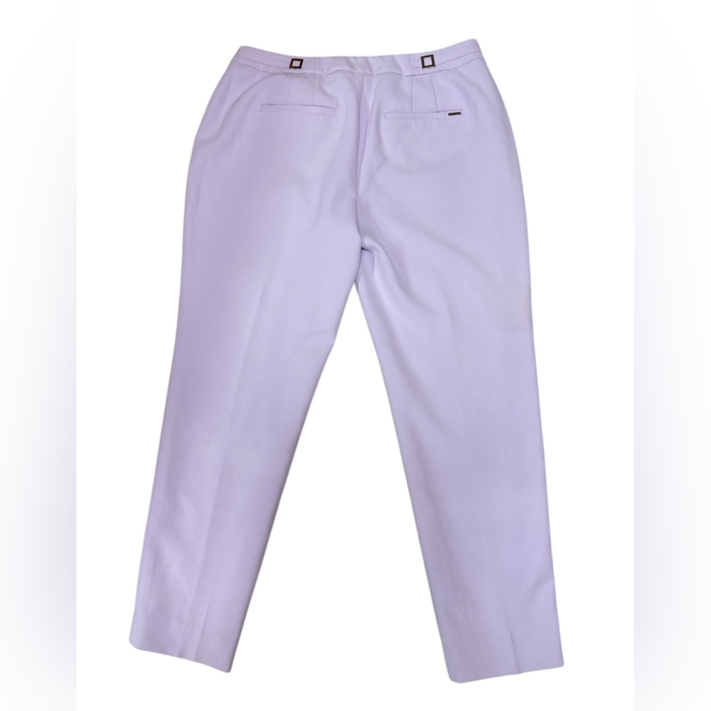 White House Black Market Tapered Ankle Pastel Purple Dress Trouser 8R EUC - Picture 2 of 9